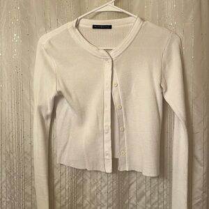 Brandy Melville white cardigan top. OS.